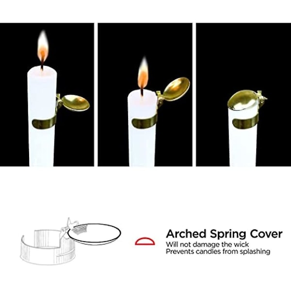 4/8 kpl kynttilän nuuska, automaattinen kynttilänsammutin kynttilän liekin turvalliseen sammuttamiseen, kynttilän tarvikkeet kynttilän ystäville 4 Pcs