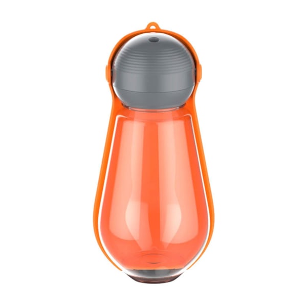 Sammenleggbar hundevannflaske Bærbar lommedrikkeskål Reisedrikke 380ml orange