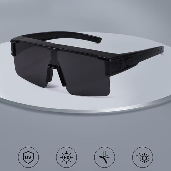 Polariserede Clip-on Solbriller - Blank Sort Ramme