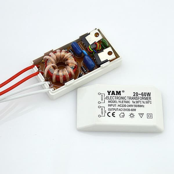 20-60w Halogenlampe Elektronisk Transformator Spotlight Adapter Enhet 220V til AC12V-FA-