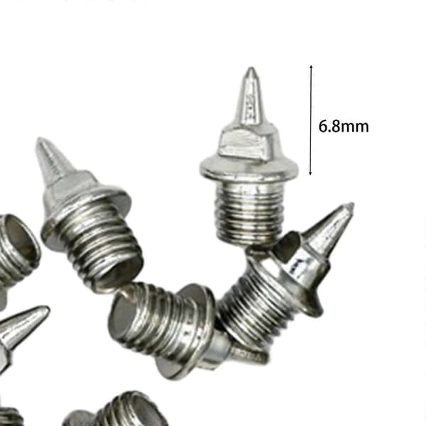 12 stk startblokk-pigger, banepigger i stål M4.8, løpeblokk-pigger for sprintere 6.8mm