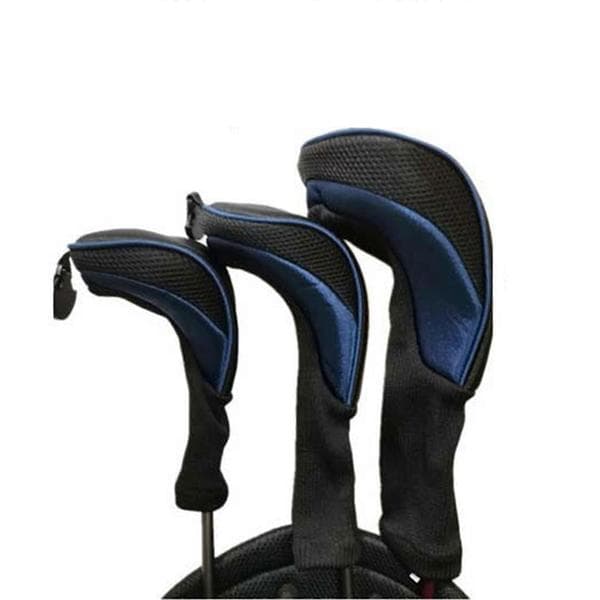 Utendørs golfkøllehodebeskyttere for woods lange utskiftbare golfhodebeskyttere 3 stk/sett Black
