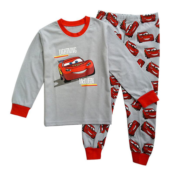 Autot Lightning Mcqueen T-paita Housut Set Loungewear Outfit Pyjama lapsille Pojille 4-5 Years