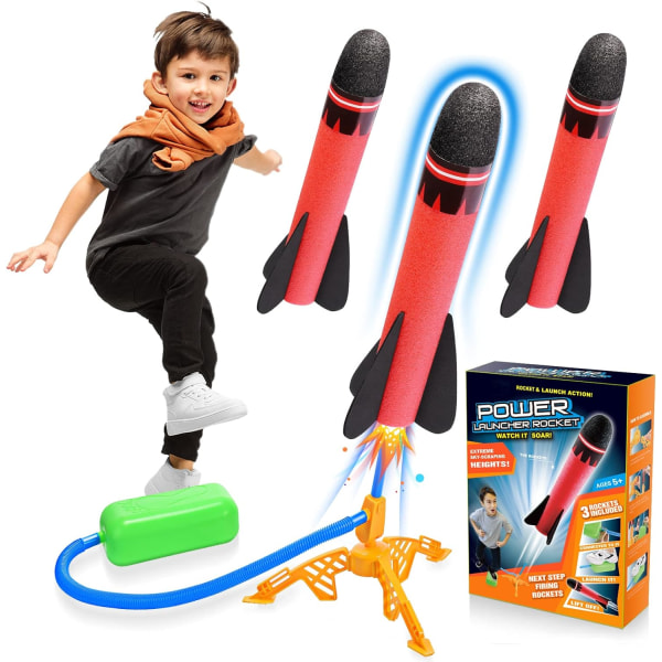Stomp Rocket Legetøjssæt til drenge i alderen 3-12, udendørs havegave til børn i alderen 4-10