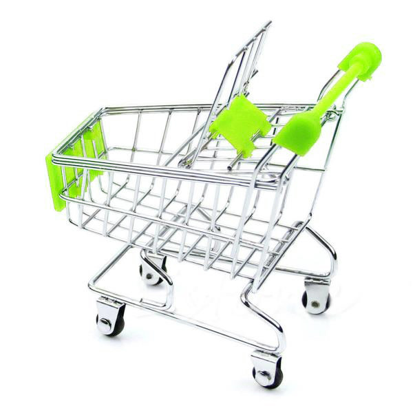 Mini Supermarket Handcart Shopping Utility Cart Mode Förvaringskorg Skrivbord GN
