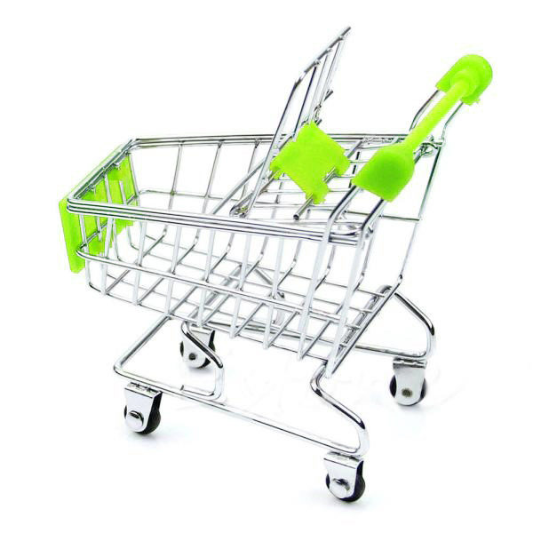 Mini Supermarket Handcart Shopping Utility Cart Mode Storage Basket Desk GN