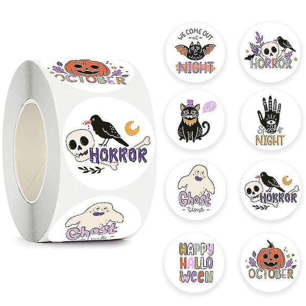 Populær Halloween Sticker Glat Græskar 2 stk