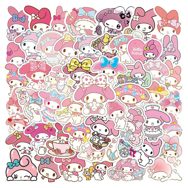 50 kpl söpöjä sarjakuva Cinnamoroll Sanrio -tarroja kannettavalle tietokoneelle, vesipullolle, matkalaukulle, puhelimelle, rullalaudalle - vedenpitävät Kawaii -tarrat naisille ja tytöille E