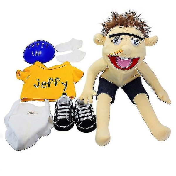 Stor Jeffy Boy Handdocka Leksaker 60cm Barn Mjuk Docka Talkshow Fest Rekvisita Jul Plyschleksak Barn Present (hy)