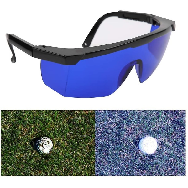 Golfpallon etsintälasit sinisellä sävytetyllä linssillä pallon etsimiseen