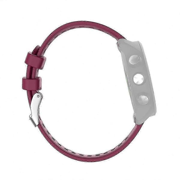 Udskiftningssilikonearmbåndsurrem kompatibel med Forerunner 245 Purplish Red
