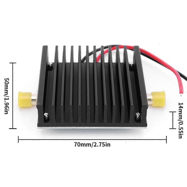 RF2126 Højeffekts lineær forstærker WIFI 2.4G 1W RF-effektforstærker Bluetooth RF-forstærkermodul med køleplade Black