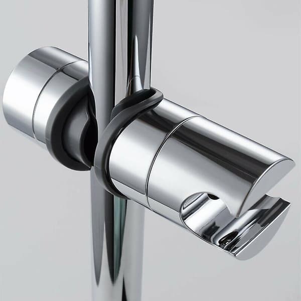 Utskiftbar håndholdt dusjhodeholder, krom ABS dusjhodeholder, 18-25MM diameter justerbar (Grå)