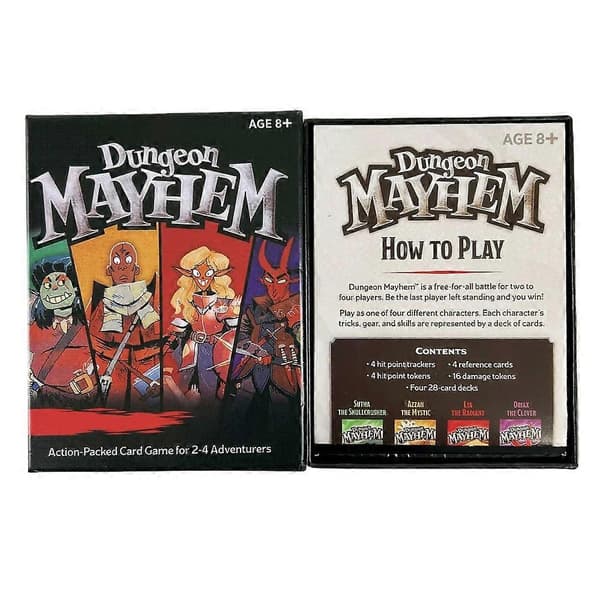 Dungeon Mayhem Card Game Set: 3-Pack Family Fun Deck DM12C-Dungeon Large