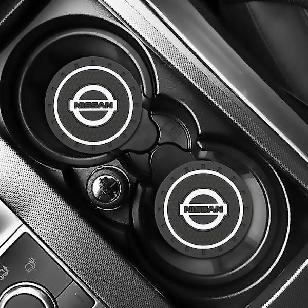 Bil Vattenkopp Hållare Slot Underlägg Halkfri Kostym För Nissan Qashqai J11 J10 Trail T32 Juke Tiida Leaf Auto Interiör Tillbehör| |