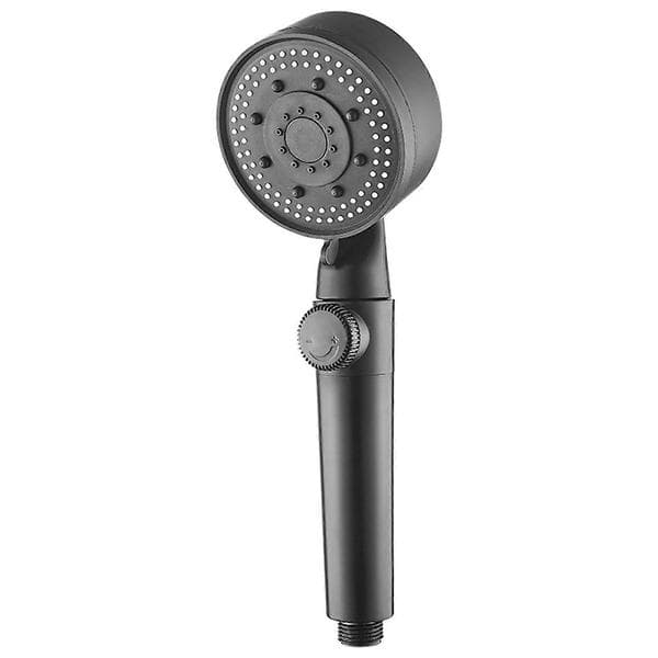 5-moduser Boosters dusjhode erstatning Ett trykk vannstoppfunksjon dusjhode for baderom treningsstudio hotell Black