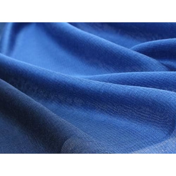 Sjal för kvinnor Bomullssjalar i siden Elegant Gradient Färg Lättviktig Mode för Vår Vinter Halsdukar Sjalomslag blue