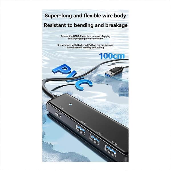 USB-hub USB C 3.0-hub 5-portars dockningsstation typ C-hub