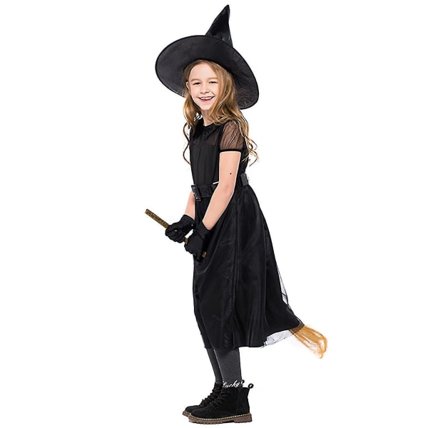 4-9 år flickor Halloween   kostym   hatt outfit set 6-7 Years