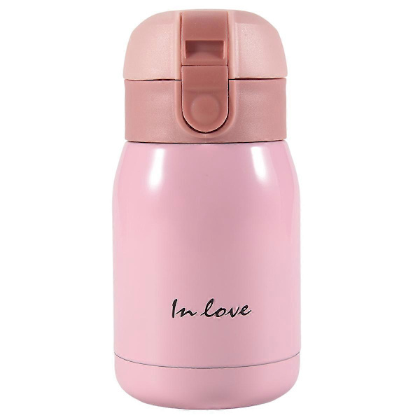 Mini rustfri stål Big belly flaske() PINK 200ml