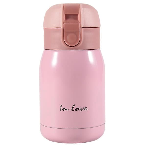 mini Rustfritt Stål Stor mage flaske() PINK 200ml