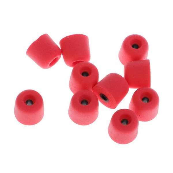 10x 3,0 mm Eard Memory Foam Ørepropper for In-Ear Hodetelefon Svart red