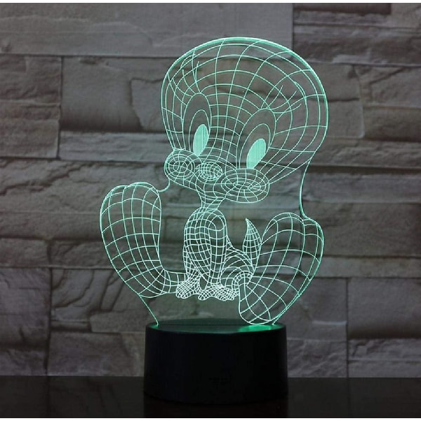 Wekity Tweetyfågel LED nattlampa USB dekoration barn barn present actionfigur Tweety Bird bordslampa sovrum