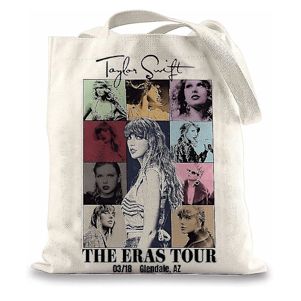 Taylor Swift The Eras Tour Canvas Handlepose  Skulderveske Handlepose Gaver Til Ts-Fans Musikkelskende