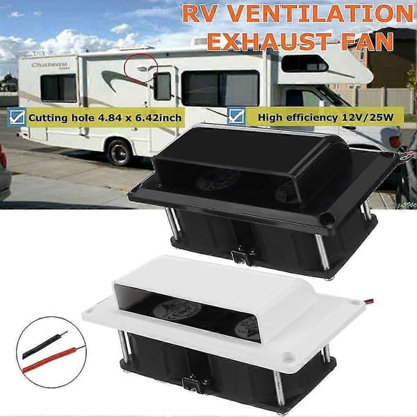 12v Sidoventilation för husbilssläp Sido luft biltillbehör A White