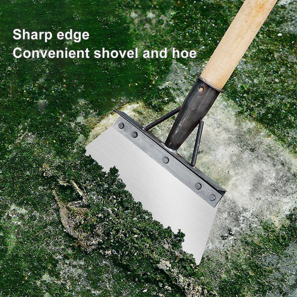 Multifunksjonell rengjøringsspade jordluking tykk rengjøring flat spade for hage gårdsplass gårdsbruk 30cm