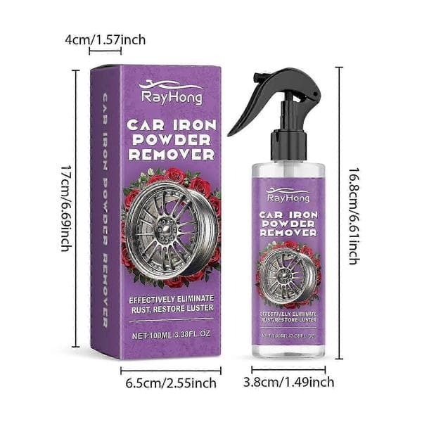 1-3x Hjulrustspray, Hjulrustspray Felg Rustpolering Ren Hjulrustfjerner 1PC