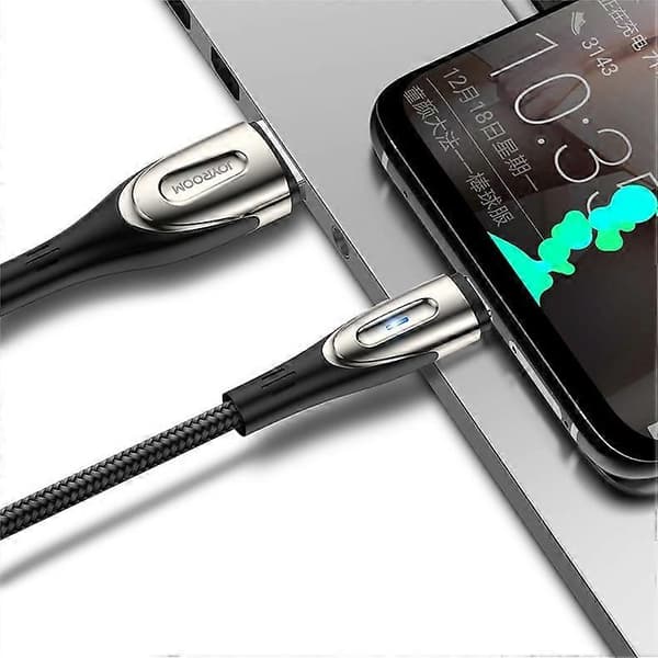 iPhone USB-A - Salamannopea latauskaapeli Sharp Series 1,2m musta