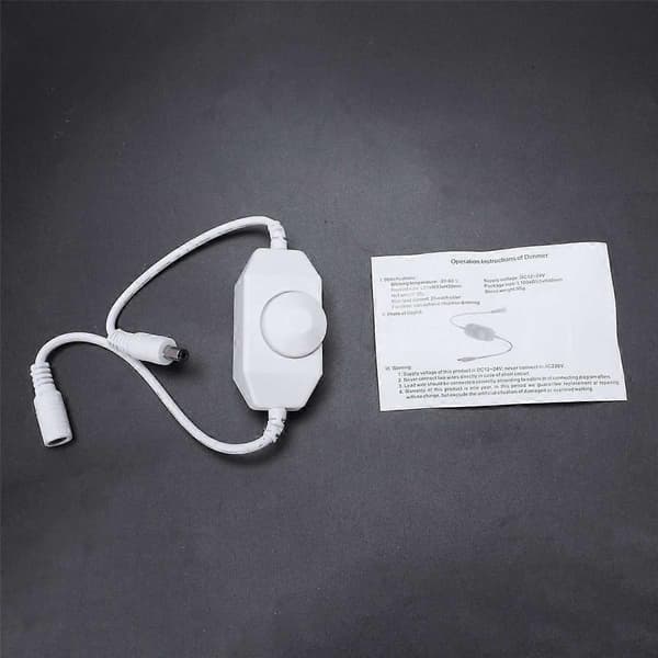 12V / 24V 6A LED Dimmer Kontroller Juster lysstyrke, Hvit