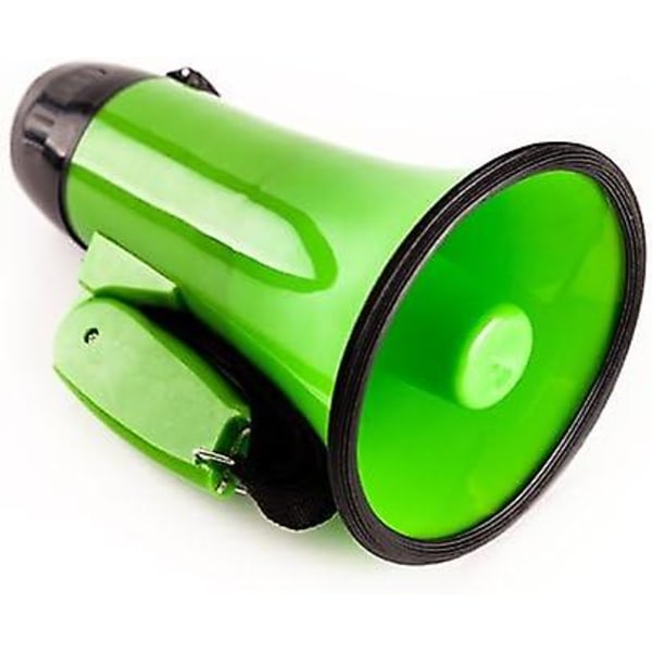 Bærbar megafon bullhorn 20 watt power megafon højttaler stemme og sirene/alarm tilstande med volumenkontrol og rem