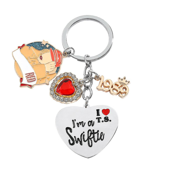 Taylor Swift nøkkelring Merchandise Im A Swiftie Jeg elsker T.s nøkkelring gaver til fans kvinner jenter