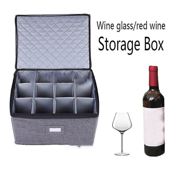 Vinglasopbevaring rummer 12 vinglas eller vin sammenfoldelig opbevaringsboks kan også bruges til tøj Shlm
