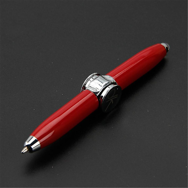 Led Pen Fidget Spinner Pen Stress Relief Toy Led Spinning Ball Pen Multi-colors Red