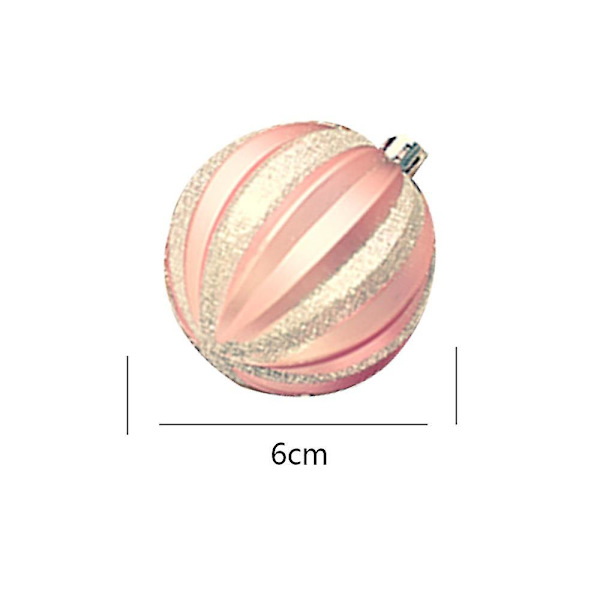 12 st julgranskulor julgranshänge dekorationer krossäkra julgranskulor set pink