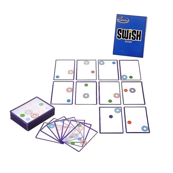 Noyi Thinkfun Swish - Kreativt transparent kortspel intelligens brädspel logik