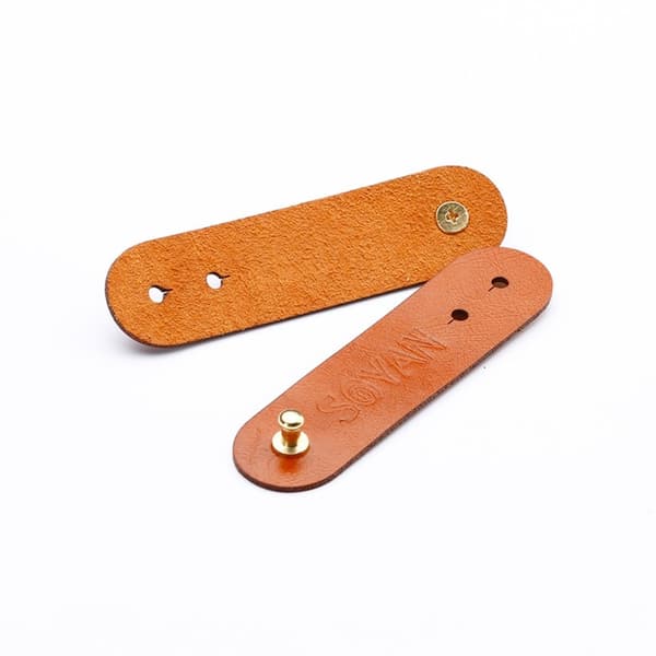 SOYAN 3-PACK Kabelholder i PU-Lær Brun size 7