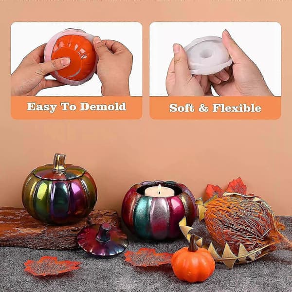 Halloween Græskarbeholder Silikoneform Epoxy Resin Støbeform DIY Håndværk