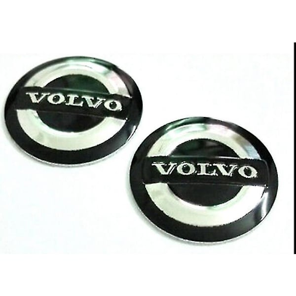 2x Ny Fjernkontroll Nøkkelbrikke Emblem Klistremerke Logo For Volvo I Svart - 14mm