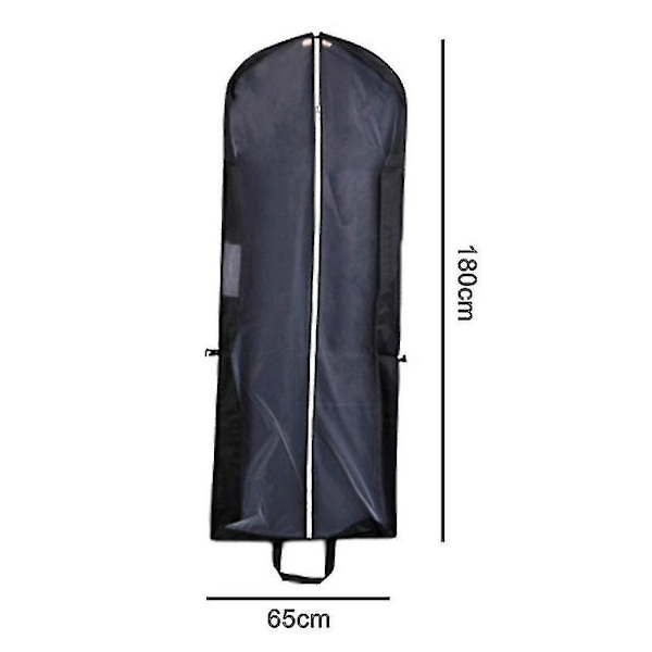 Klädpåse för långa bröllopsklänningar 180 cm förlängd hopfällbar bärbar