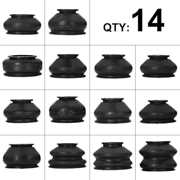 14x Multipack Universal Bilupphängning Styrning Kulled Dammskydd Gummistövlar Skyddsspår Tie Turn Stänger Ändar Set Delar Tillbehör Zekai
