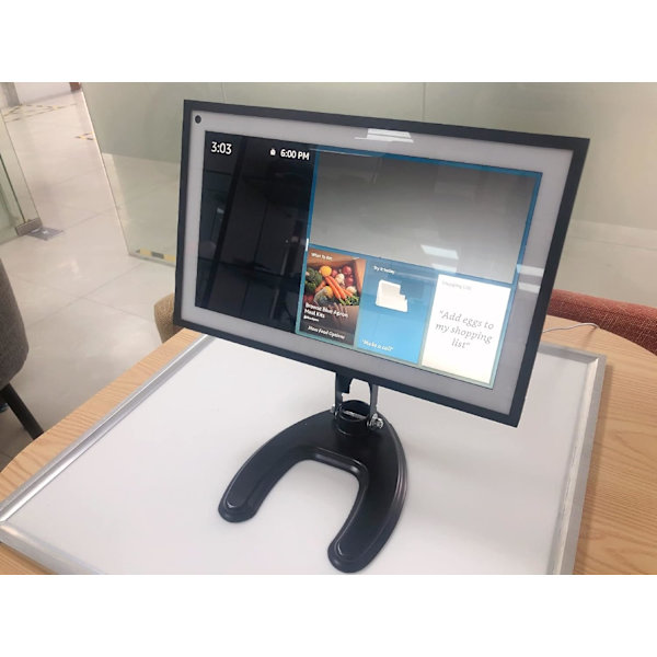 360° Justerbart Teleskopisk Väggfäste för Amazon Echo Show 15 Aluminiumlegering Förbättra Visningsvinkel (Svart) A364