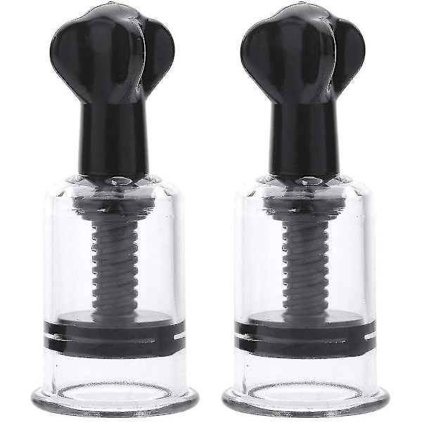2 st Nippel Sugare Roterande Vakuum Twist Sugkopp Anti Cellulite Cupping Massager Kopp För Amning Bröstpump Svart 3.0cm