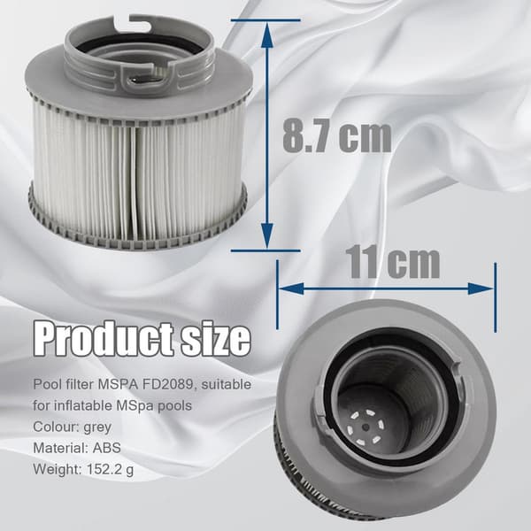 CASA Filter til oppustelige MSpa pools Grå FD2089 1-pak 1-pack