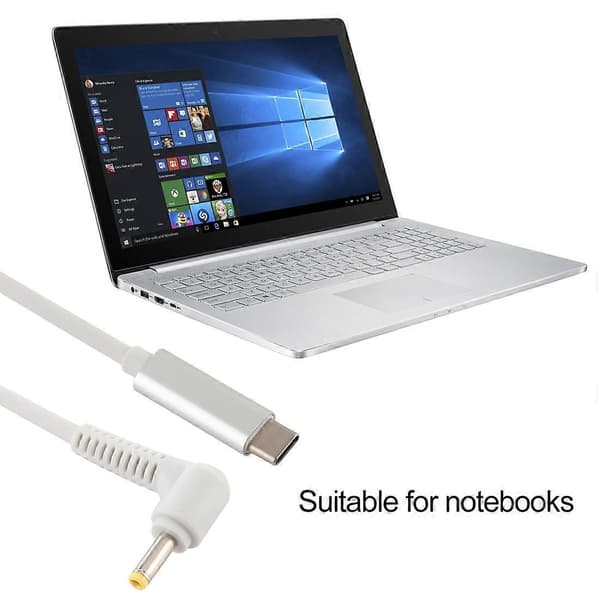 USB-C / Type-C til 4.0 x 1.7mm Laptop Strøm Opladerkabel, Kabellængde: ca. 1.5m Not Specified