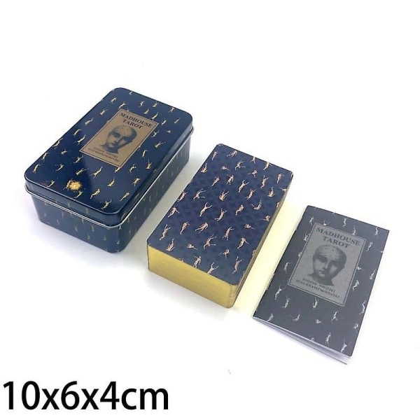 10x6x4 cm Madhouse Tarot Iron Deck Korttipeli Paperi Manuaali