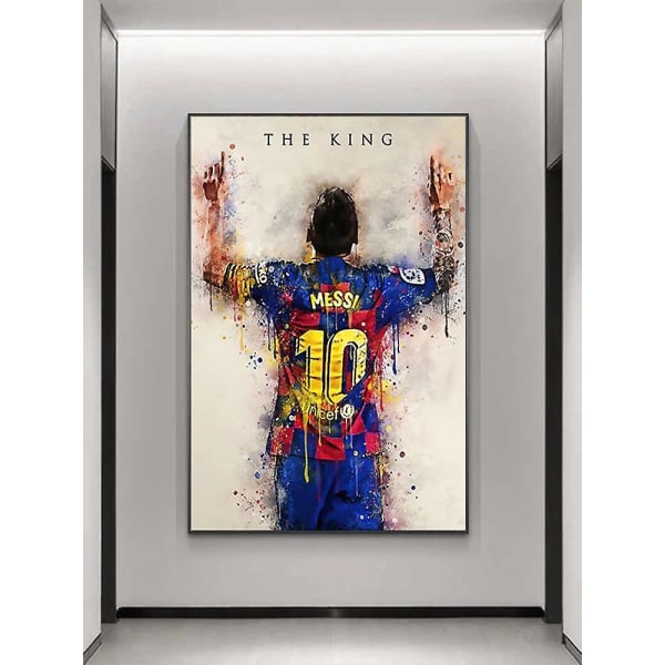 Leo Messi Fotbollsaffisch Sport Konst Print Hemrumsinredning 50*70cm
